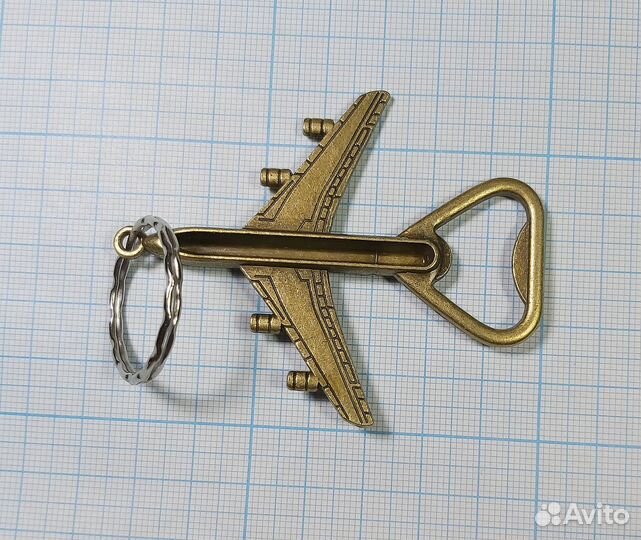 Самолёт авиация летчик пилот брелок для ключей