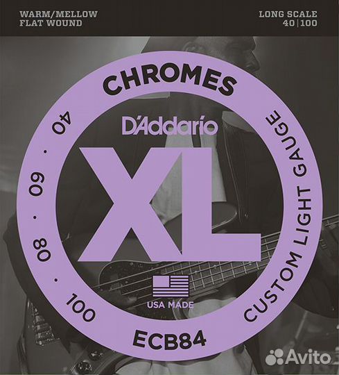 Струны для бас-гитар DAddario ECB84 Chromes Bass