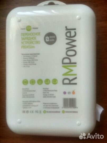 Внешний аккумулятор Ross&Moor PB04 Slim, 4000 мАч