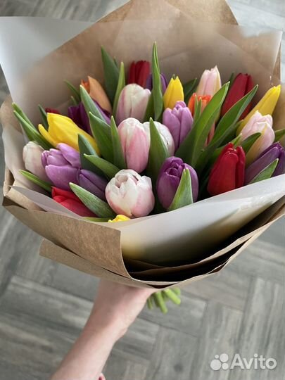 Тюльпаны букеты, поштучно