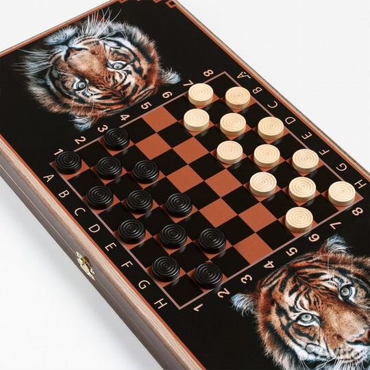 Нарды 'Тигр', деревянная доска 50 х 50 см, с полем