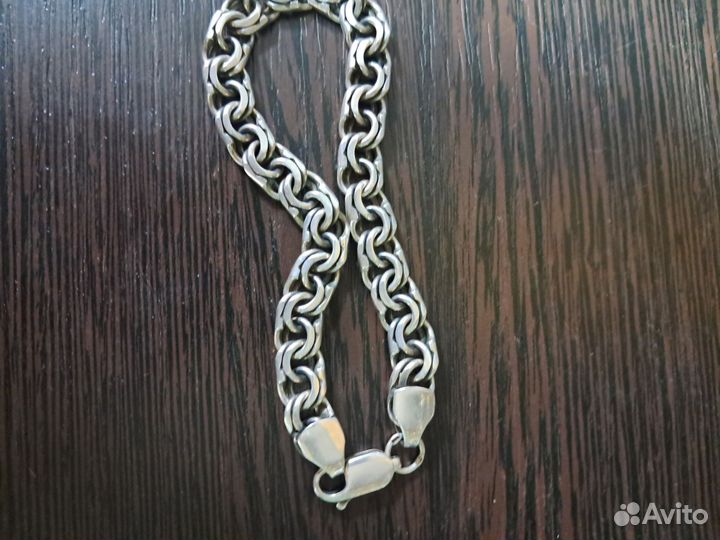 Серебряный браслет бисмарк мужской