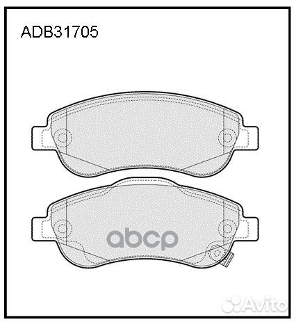 Колодки тормозные дисковые перед ADB31705 A
