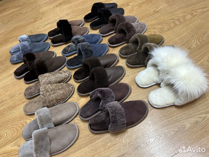Тапочки из натуральной овчины