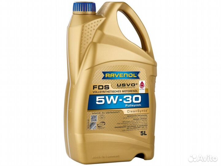 Моторное масло Ravenol FDS 5W-30 синтетическое 5 л