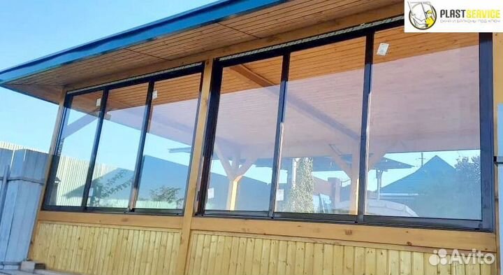 Безрамное остекление террас, веранд, балконов