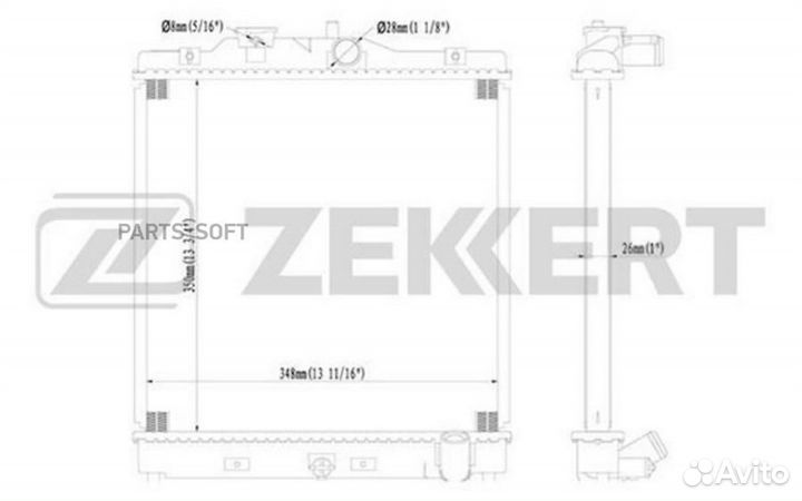 Радиатор охлаждения Хонда Цивик 91