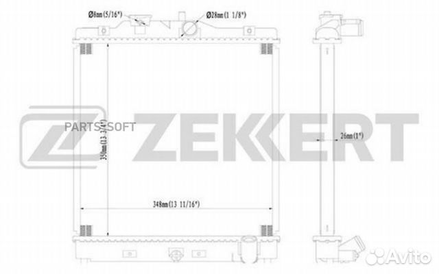 Радиатор охлаждения Хонда Цивик 91