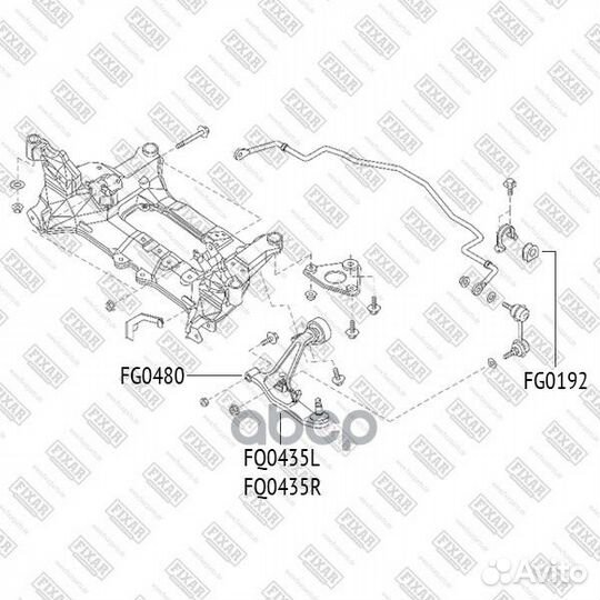 Рычаг nissan X-trail 00- перед.подв.прав. FQ0435R