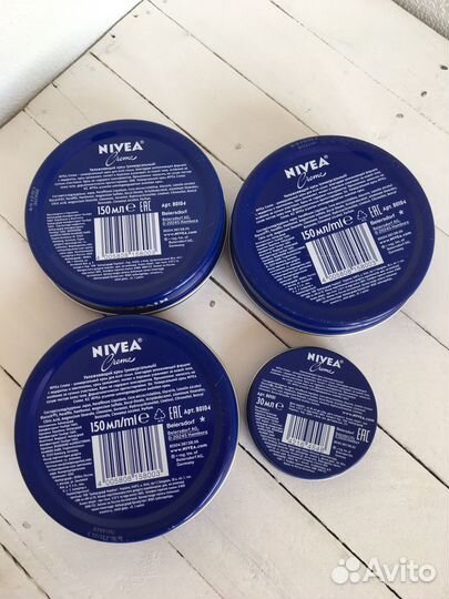 Жестяные баночки от крема Нивея