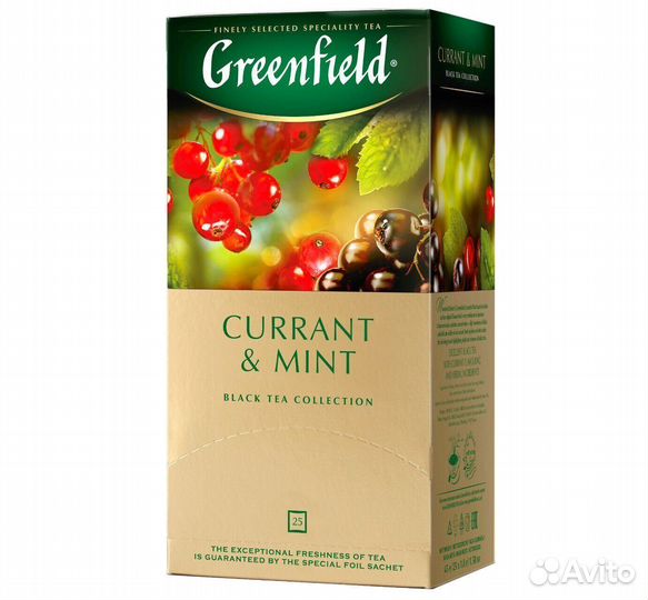 Чай Greenfield Currant & Mint Чёрный 25пакетиков