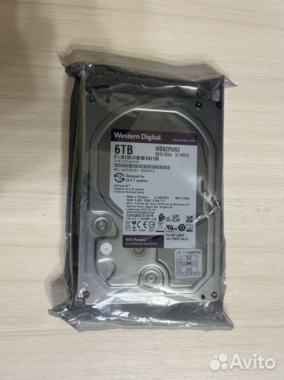 Жесткий диск 6тб WD Purple wd60purz