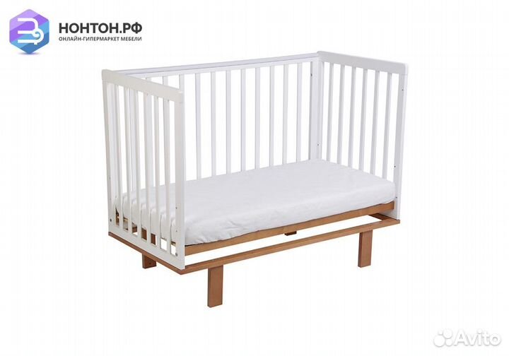 Кроватка детская Simple 340 белый / бук