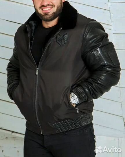 Мужская зимняя куртка овчина