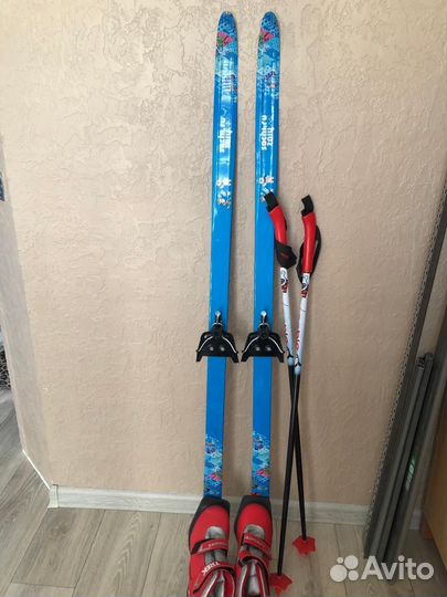 Лыжи беговые в комплекте 130 см