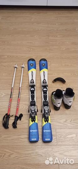 Горные лыжи 100 + ботинки 170-185 мм