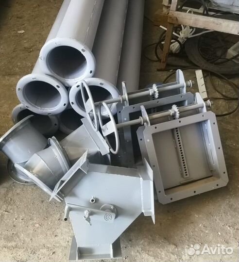 Самотёк зерна, Задвижки реечные, Переходы, Сектора