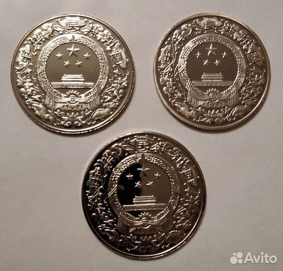 Памятные монеты медали Китай