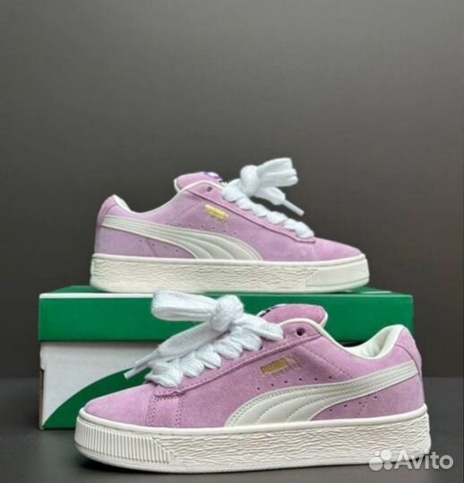 Кроссовки puma suede xl розовые