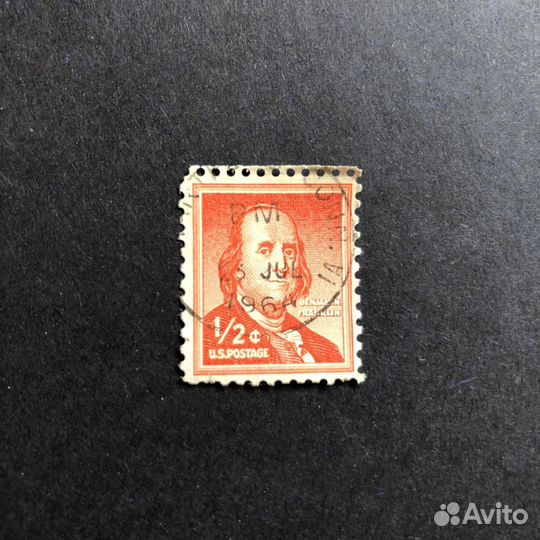 Марка USA - Бенджамин Франклин 1/2 cent