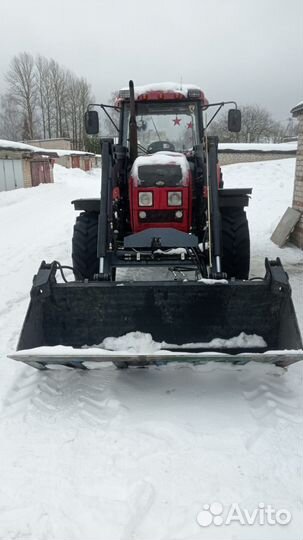 Чистка снега трактором мтз