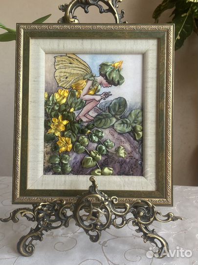 Вышитая картина, 26х23 см, ручная работа