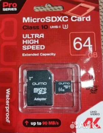 Карта памяти MicroSD 64gb