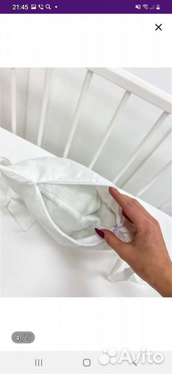 Бортики и постельное белье в кроватку