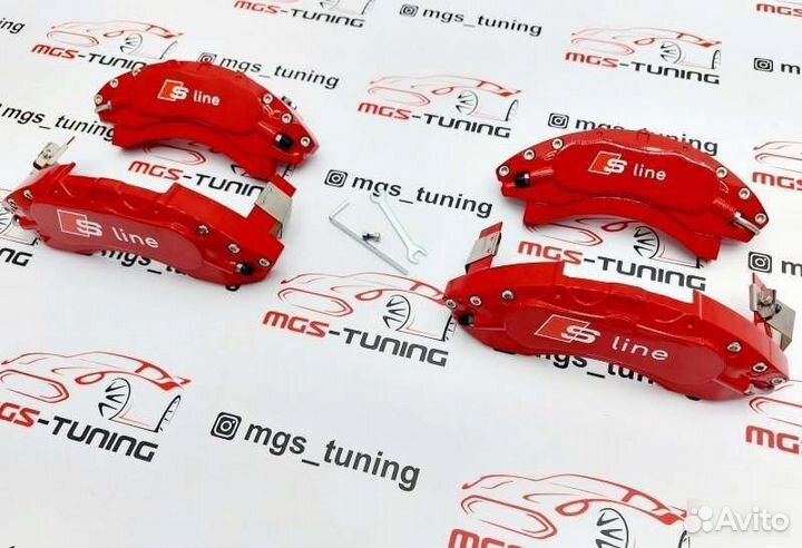 Накладки суппортов S-line металл A7 4G рест 2л d