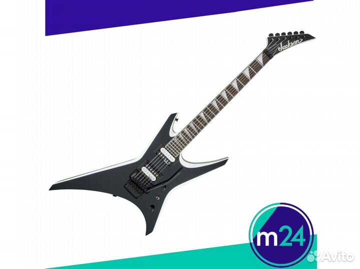 Jackson JS32 Warrior Black with White Bevels