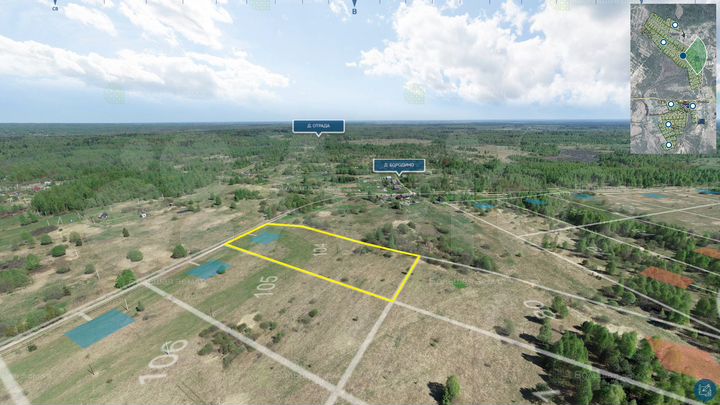 Участок 1,73 га (СНТ, ДНП)