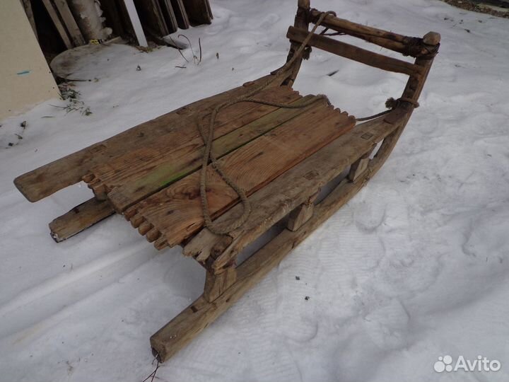 Санки старинные деревянные детские ретро