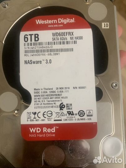 Жесткий диск western digital 6 tb