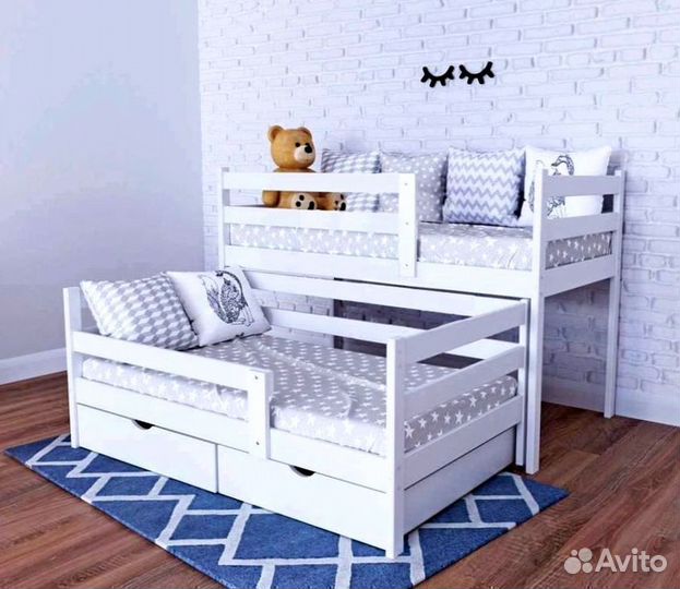 Кровать двухъярусная выкатная