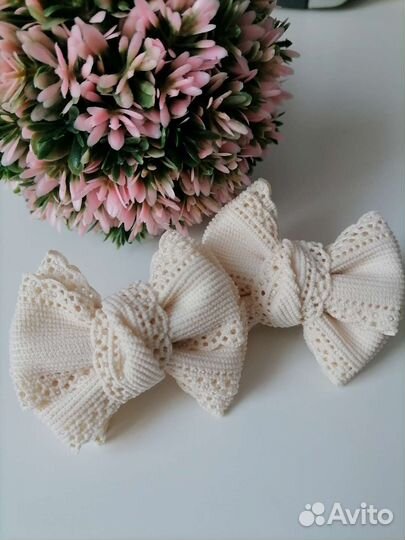 Бантики на резиночке ручная работа