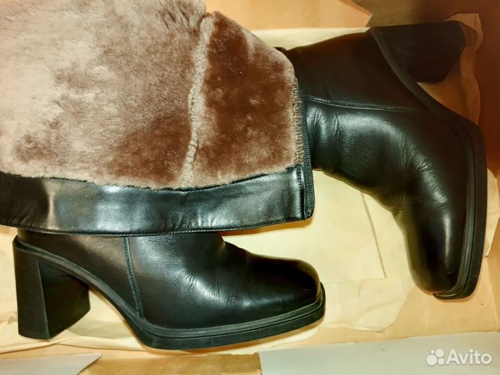 Зимние женские сапоги натуральная кожа