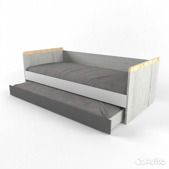 Кровать с доп сп местом ньютон Грей