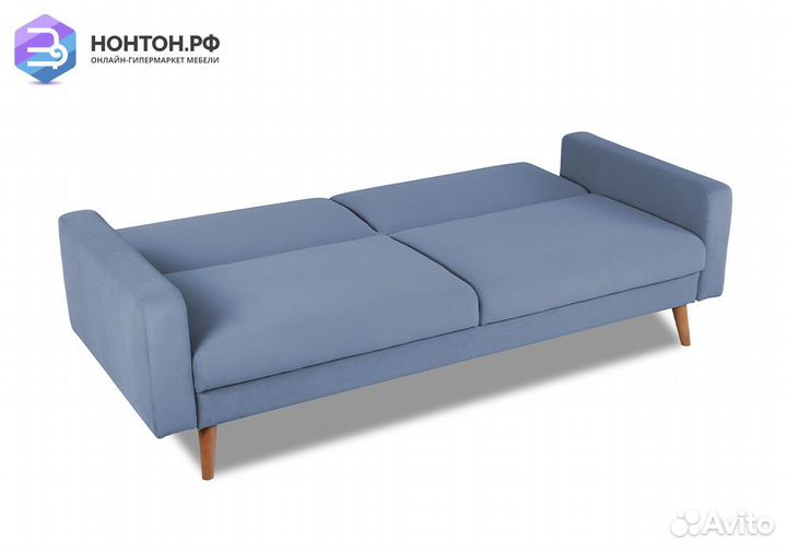 Диван книжка Наттен серо-голубой