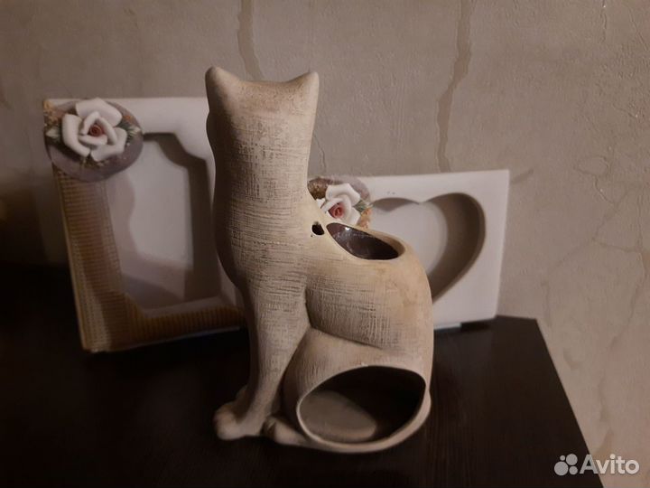 Рамки для фото керамика, кошка керамика