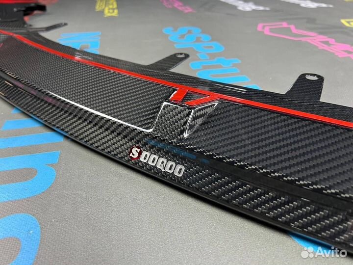 Сплиттер на BMW G14 G15 G16 SQ style сухой карбон