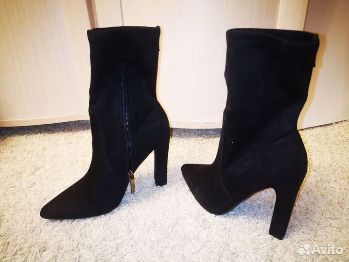 Ботильоны из велюра