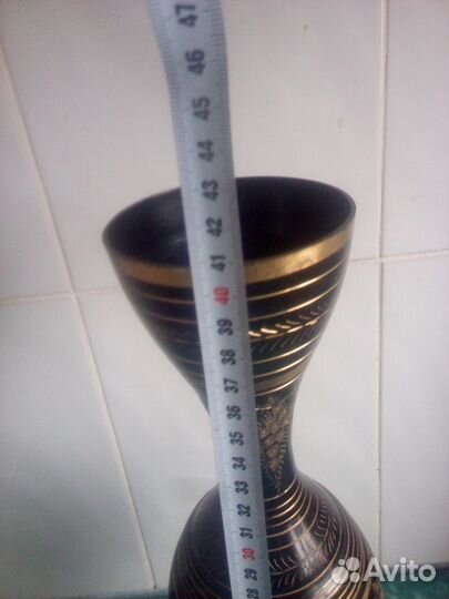 Ваза латунь или бронза резная из СССР