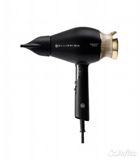 Фен Bellissima Creativity, 1800 Вт, черный, золоти