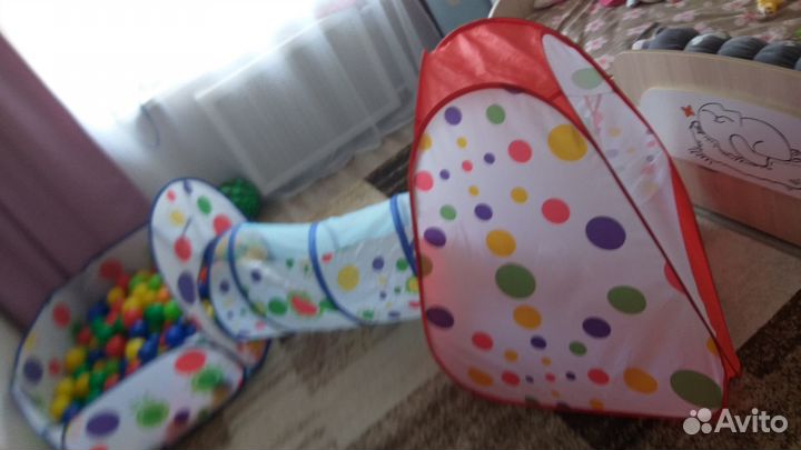 Палатка с туннелем и сухим бассейном (без шариков)