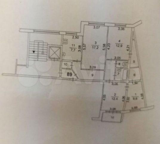 4-к. квартира, 82,6 м², 1/10 эт.