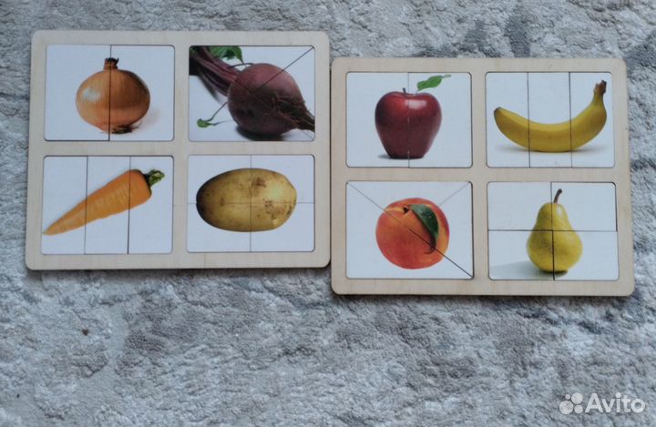 Деревянные пазлы вкладыши