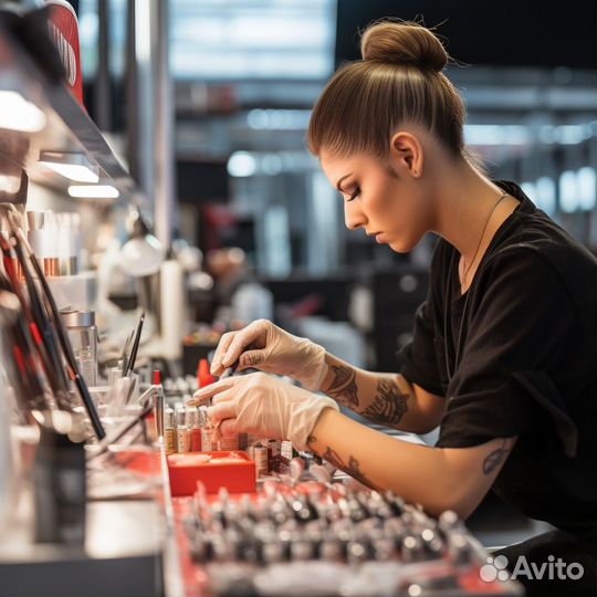 Модель на маникюр и наращивание ресниц