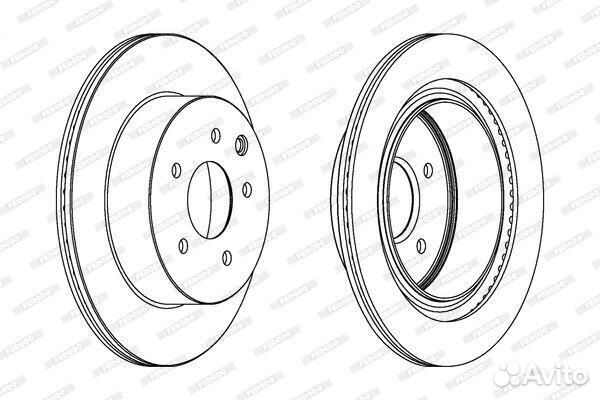 Задний тормозной диск Ferodo, DDF1579