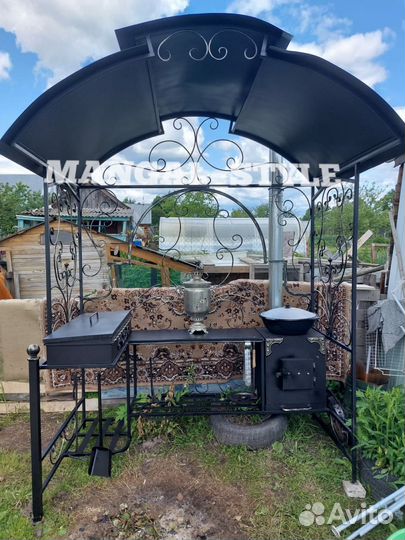 Мангал с печью