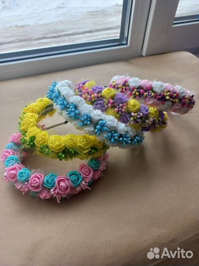 Ободок с цветами